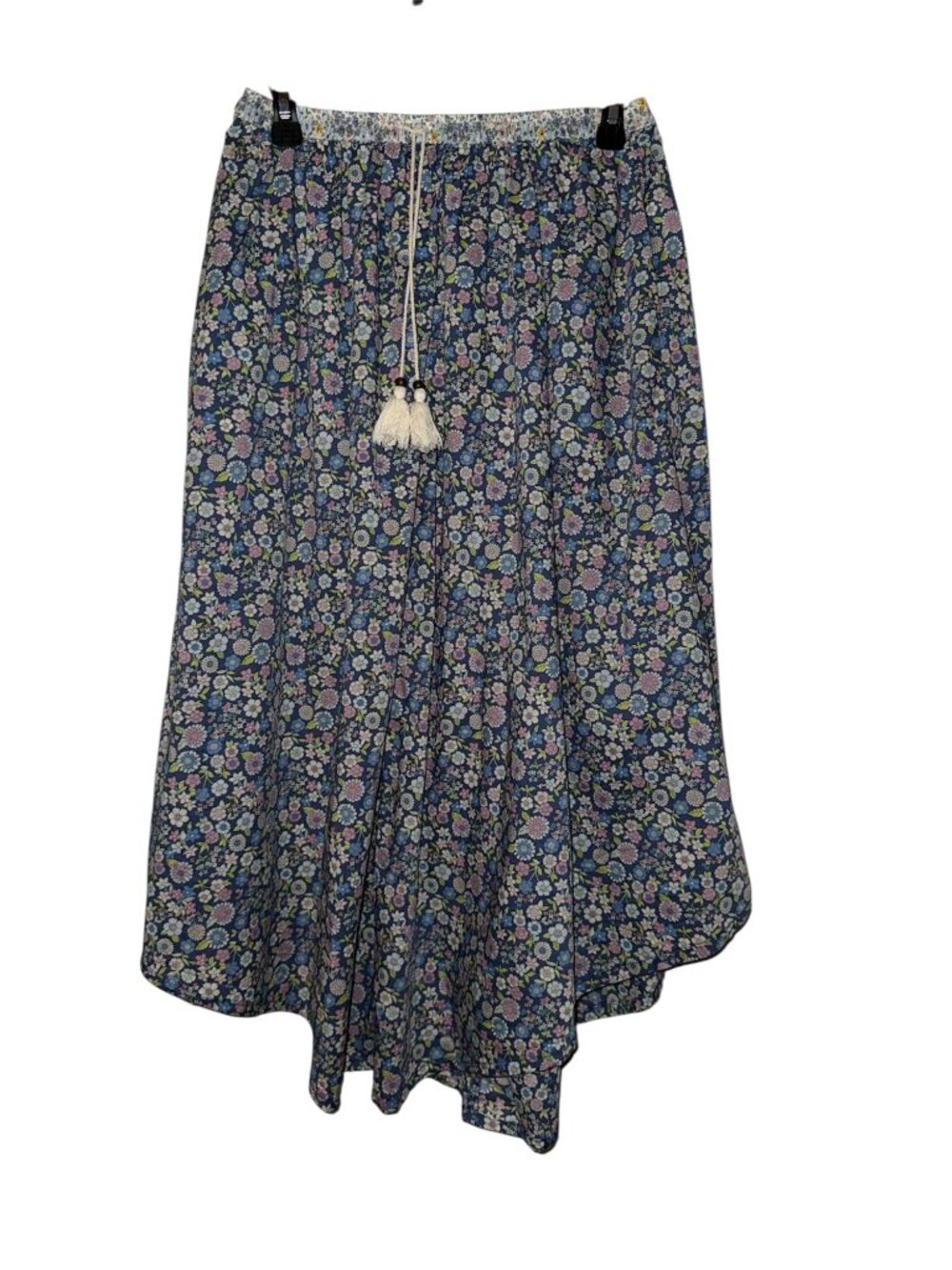 American Eagle Blue Floral Midi Skirt Bohemian Spring Summer Size Small